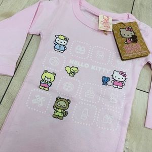 NWT Hello Kitty Pink Organic Cotton Onesie - Size 0-3 Mo